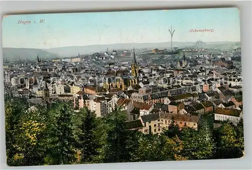 AK / Ansichtskarte Hagen Westfalen Panorama mit Hohensyburg Kat. Hagen