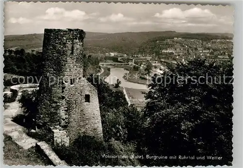 AK / Ansichtskarte Volmarstein Burgruine Ruhrtal  Kat. Wetter (Ruhr)