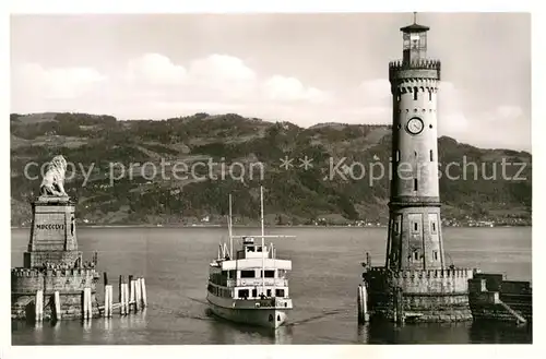 AK / Ansichtskarte Motorschiffe Thurgau Lindau Bodensee Hafeneinfahrt  Kat. Schiffe