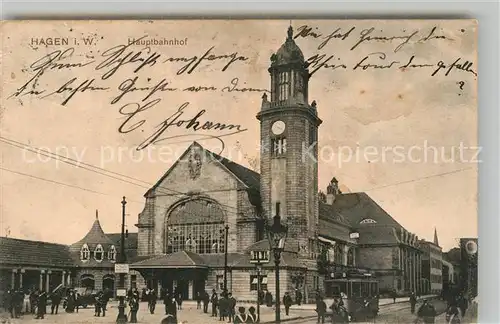 AK / Ansichtskarte Hagen Westfalen Hauptbahnhof  Kat. Hagen