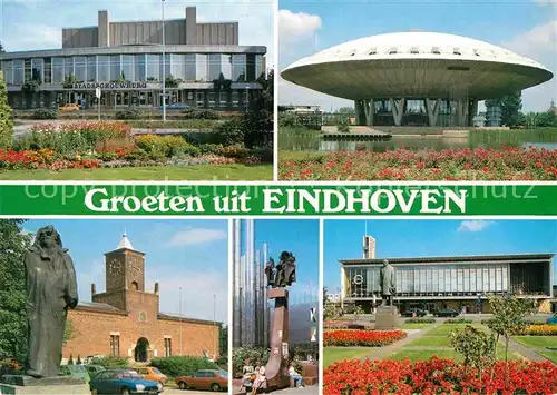 AK / Ansichtskarte Eindhoven Netherlands Stadsschouwburg Van Abbemuseum Station Evoluon Denkmal Kat. Eindhoven