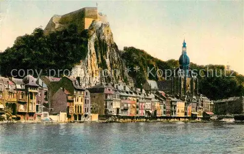 AK / Ansichtskarte Dinant Wallonie Quai de la Meuse Citadelle Cathedrale Kat. Dinant