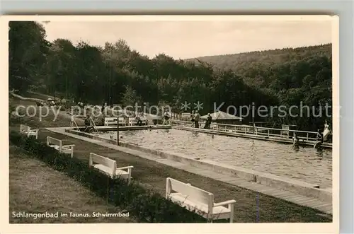 AK / Ansichtskarte Schlangenbad Taunus Schwimmbad Kat. Schlangenbad