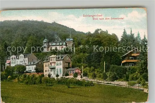 AK / Ansichtskarte Schlangenbad Taunus Schweizertal Schweizerhaeuschen Kat. Schlangenbad