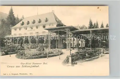 AK / Ansichtskarte Schlangenbad Taunus Curhotel Nassauer Hof Kat. Schlangenbad