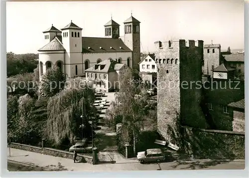 AK / Ansichtskarte Bensheim Bergstrasse Blauer Turm Stadtkirche Kat. Bensheim