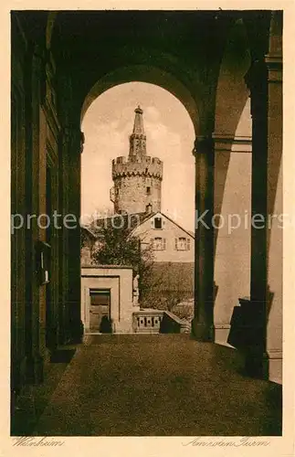 AK / Ansichtskarte Weinheim Bergstrasse Am roten Turm Kat. Weinheim