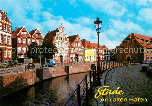 AK / Ansichtskarte Stade Niederelbe Buergermeister Hintze Haus Schwedenspeicher Alter Hafen Kat. Stade