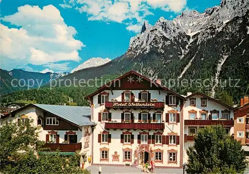 AK / Ansichtskarte Mittenwald Bayern Hotel Wetterstein Kat. Mittenwald