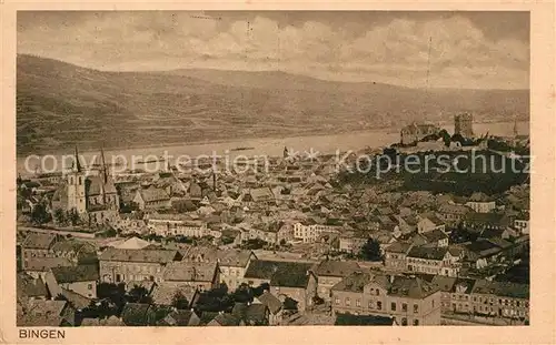 AK / Ansichtskarte Bingen Rhein Gesamtansicht Burgruine Ehrenfels Kat. Bingen am Rhein