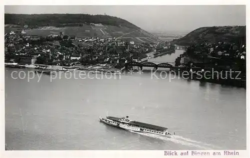 AK / Ansichtskarte Bingen Rhein Fliegeraufnahme Kat. Bingen am Rhein