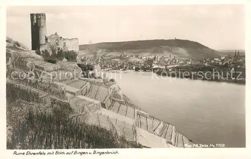 AK / Ansichtskarte Bingen Rhein Bingerbrueck Burgruine Ehrenfels Kat. Bingen am Rhein