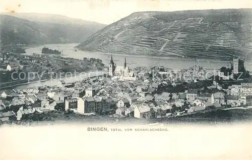 AK / Ansichtskarte Bingen Rhein Totalansicht vom Scharlachberg Kat. Bingen am Rhein