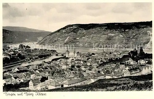 AK / Ansichtskarte Bingen Rhein Teilansicht mit Burg Klopp Kat. Bingen am Rhein