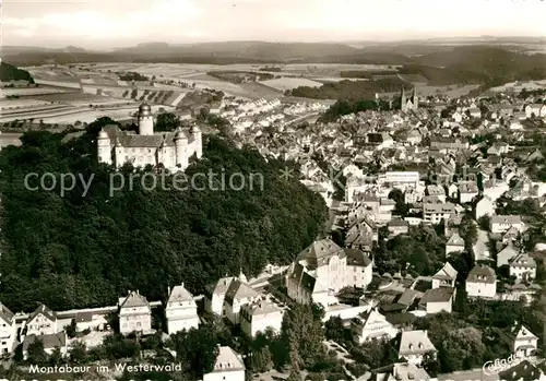 AK / Ansichtskarte Montabaur Westerwald Fliegeraufnahme mit Schloss Kat. Montabaur