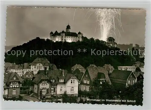 AK / Ansichtskarte Montabaur Westerwald Teilansicht mit Schloss Kat. Montabaur