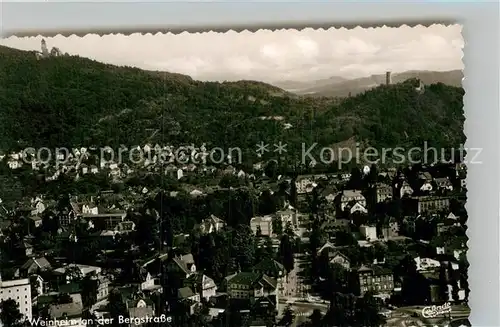 AK / Ansichtskarte Weinheim Bergstrasse Fliegeraufnahme Kat. Weinheim