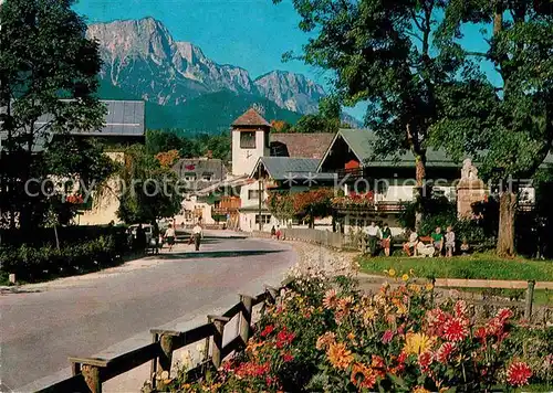 AK / Ansichtskarte Unterstein Schoenau Ortspartie mit Untersberg