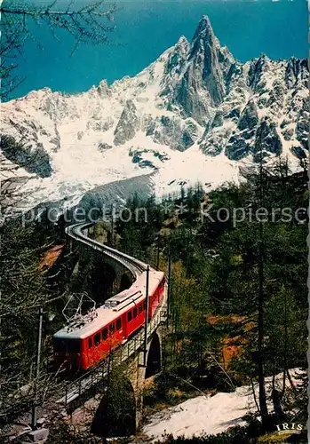 AK / Ansichtskarte Eisenbahn Chemin de Fer Montenvers Aiguille du Dru  Kat. Eisenbahn