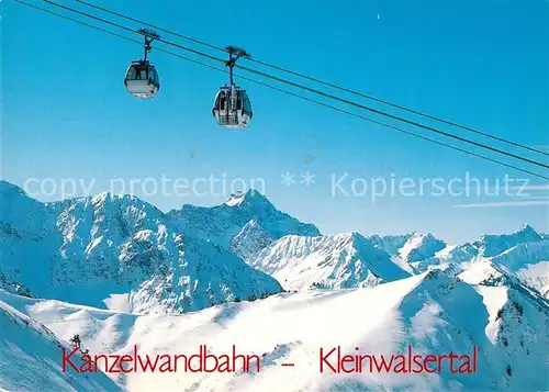 AK / Ansichtskarte Seilbahn Kanzelwand Kleinwalsertal Widderstein  Kat. Bahnen