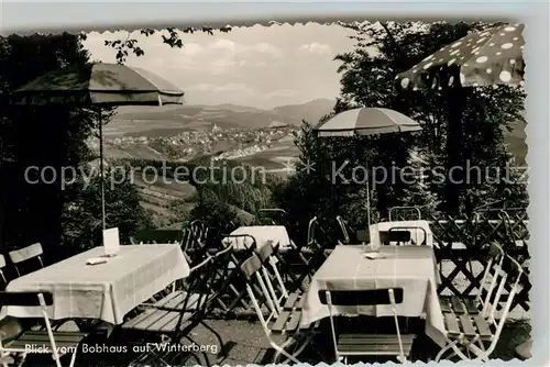 AK / Ansichtskarte Winterberg Hochsauerland Bobhaus Terrasse  Kat. Winterberg