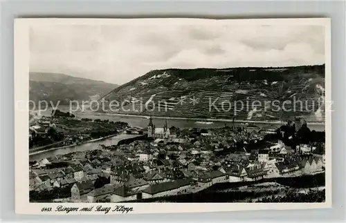 AK / Ansichtskarte Bingen Rhein Panorama Burg Klopp Kat. Bingen am Rhein