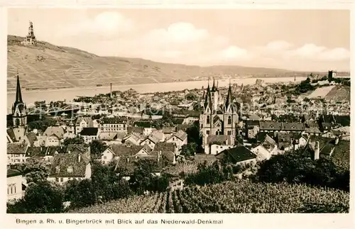 AK / Ansichtskarte Bingen Rhein Bingerbrueck Niederwald Denkmal  Kat. Bingen am Rhein