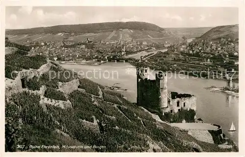 AK / Ansichtskarte Bingen Rhein Ruine Ehrenfels Maeuseturm  Kat. Bingen am Rhein