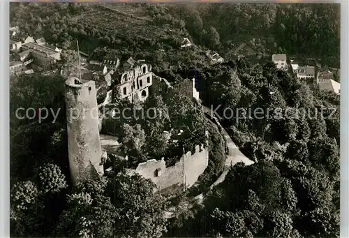 AK / Ansichtskarte Weinheim Bergstrasse Fliegeraufnahme Burgruine Windeck Kat. Weinheim