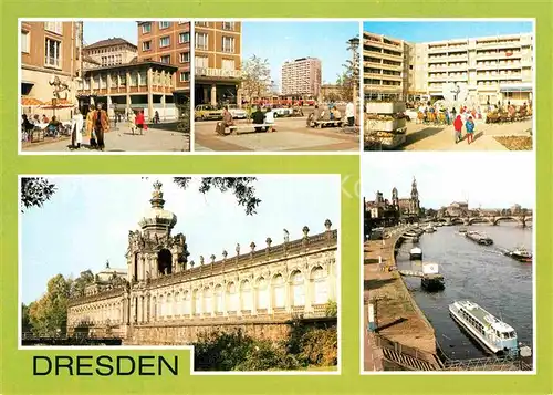 AK / Ansichtskarte Dresden Pirnaischer Platz Neustaedter Markt Zwinger Kronentor Langgalerie Terrassenufer Kat. Dresden Elbe