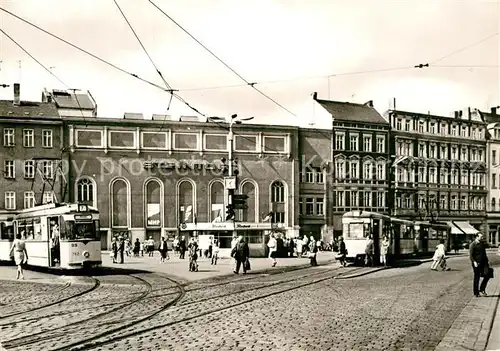 AK / Ansichtskarte Strassenbahn Halle Saale Marx Engels Platz  Kat. Strassenbahn