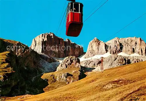 AK / Ansichtskarte Seilbahn Sella Sellastock Dolomiti  Kat. Bahnen