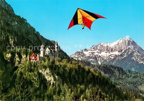 AK / Ansichtskarte Drachenflug Drachenflieger Tegelberg Schwangau  Kat. Flug