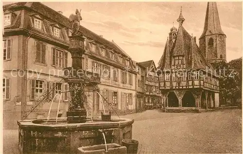 AK / Ansichtskarte Michelstadt Marktplatz Rathaus Kat. Michelstadt