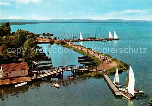 AK / Ansichtskarte Steinhude Hafen Steinhuder Meer Fliegeraufnahme Kat. Wunstorf