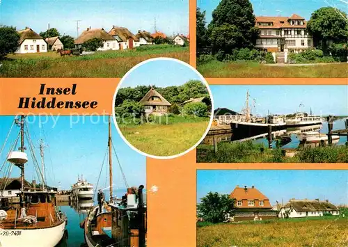 AK / Ansichtskarte Insel Hiddensee Ortsmotiv Hafen Fischkutter Kat. Insel Hiddensee