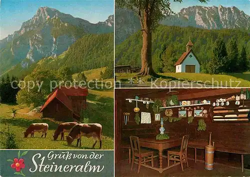 AK / Ansichtskarte Bad Reichenhall Steineralm am Hochstaufen Mittelstaufen mit Rupertuskapelle Kat. Bad Reichenhall