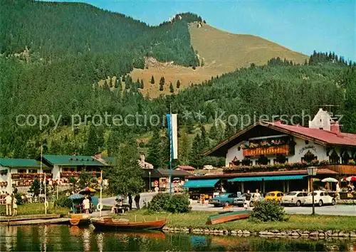 AK / Ansichtskarte Spitzingsee Postgasthof und See Cafe St. Bernhard Kat. Schliersee