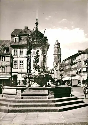 AK / Ansichtskarte Goettingen Niedersachsen Gaenselieselbrunnen Turm der Jacobikirche Kat. Goettingen