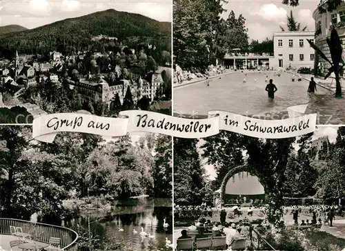 AK / Ansichtskarte Badenweiler Panorama Schwimmbad Waldsee Konzert Kat. Badenweiler