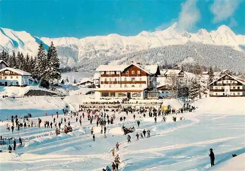 AK / Ansichtskarte Seefeld Tirol Eisplatz Seekircherl Hotel Wetterstein  Kat. Seefeld in Tirol