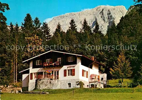 AK / Ansichtskarte Koenigssee Haus Bergfrieden