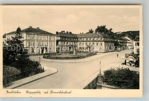 AK / Ansichtskarte Zweibruecken Herzogsplatz Bismarckdenkmal  Kat. Zweibruecken