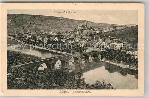 AK / Ansichtskarte Bingen Rhein Drususbruecke Nationaldenkmal Kat. Bingen am Rhein