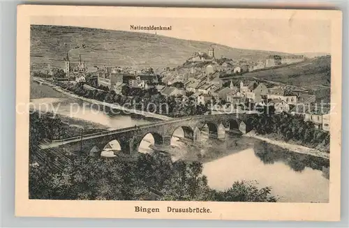 AK / Ansichtskarte Bingen Rhein Drususbruecke Nationaldenkmal Kat. Bingen am Rhein