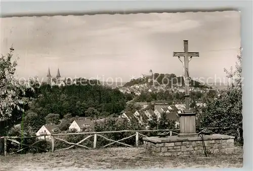 AK / Ansichtskarte Montabaur Westerwald Teilansicht Wegekreuz Kat. Montabaur