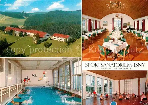 AK / Ansichtskarte Isny Allgaeu Sportsanatorium Turnhalle Schwimmbad Kat. Isny im Allgaeu