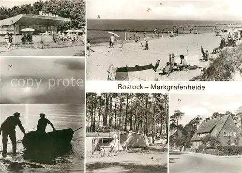 AK / Ansichtskarte Markgrafenheide Rostock Selbstbedienungsgaststaette Krakus Fischer Strand Campingplatz