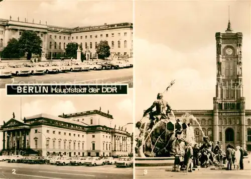 AK / Ansichtskarte Berlin Humboldt Universitaet Deutsche Staatsoper Neptun Brunnen  Kat. Berlin