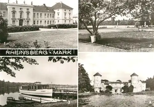 AK / Ansichtskarte Rheinsberg Schloss See Dampferanlegestelle Kat. Rheinsberg